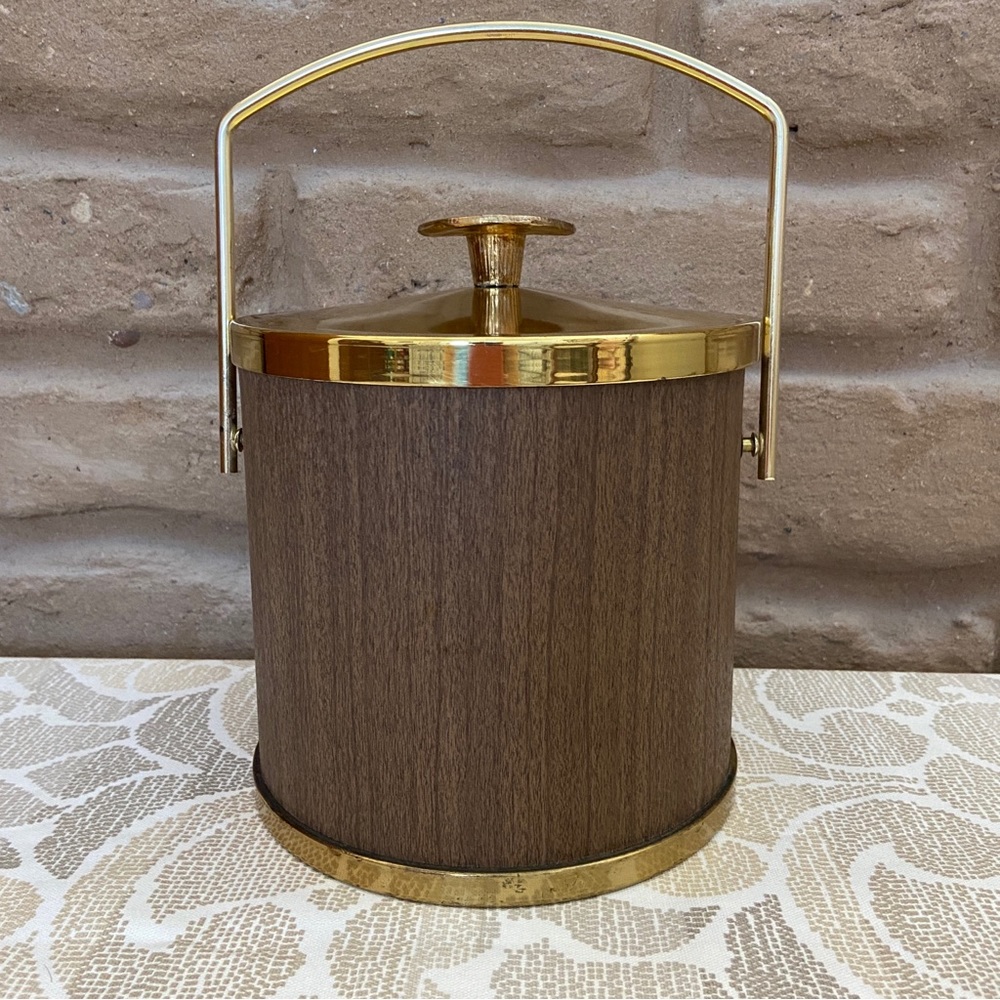 Vintage Mid-Century Modern Ice Bucket by Serv Master